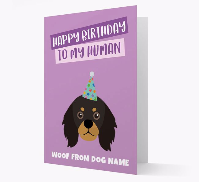 Personalised 'Happy Birthday To My Human' Card with {breedCommonName} Icon